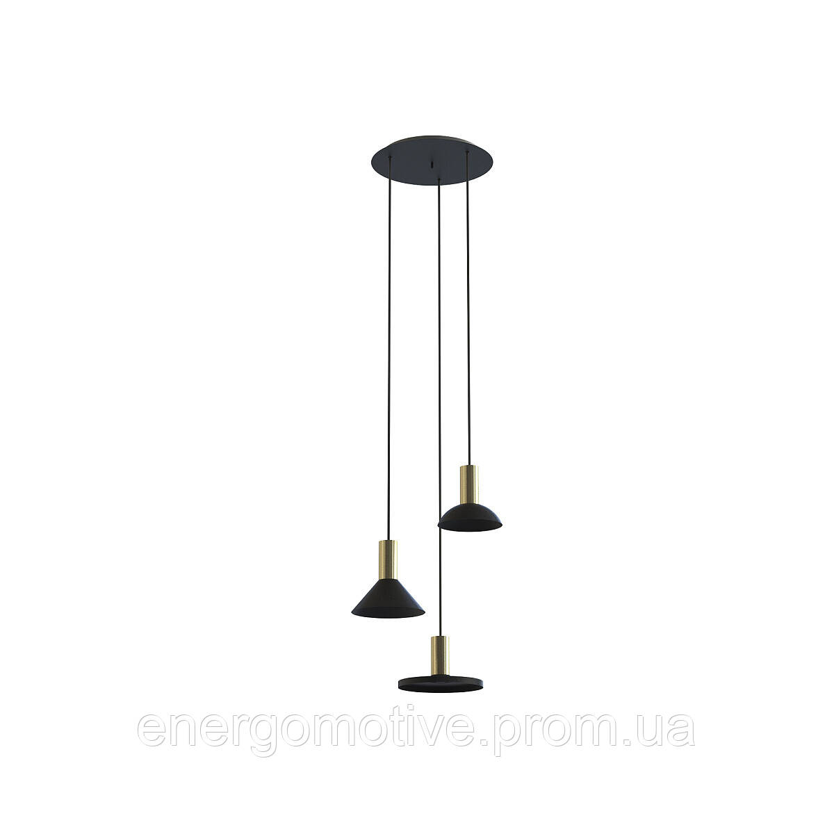 8030 Підвісний світильник Nowodvorski HERMANOS III BLACK/SOLID BRASS PL