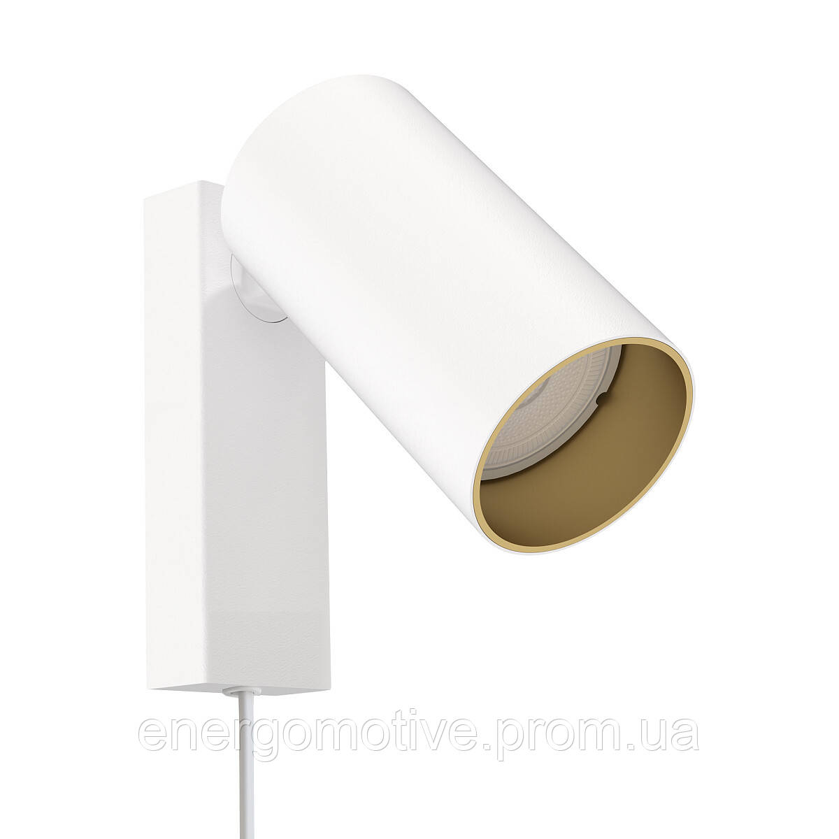 MONO KINKIET I WHITE/GOLD Z PRZEWODEM