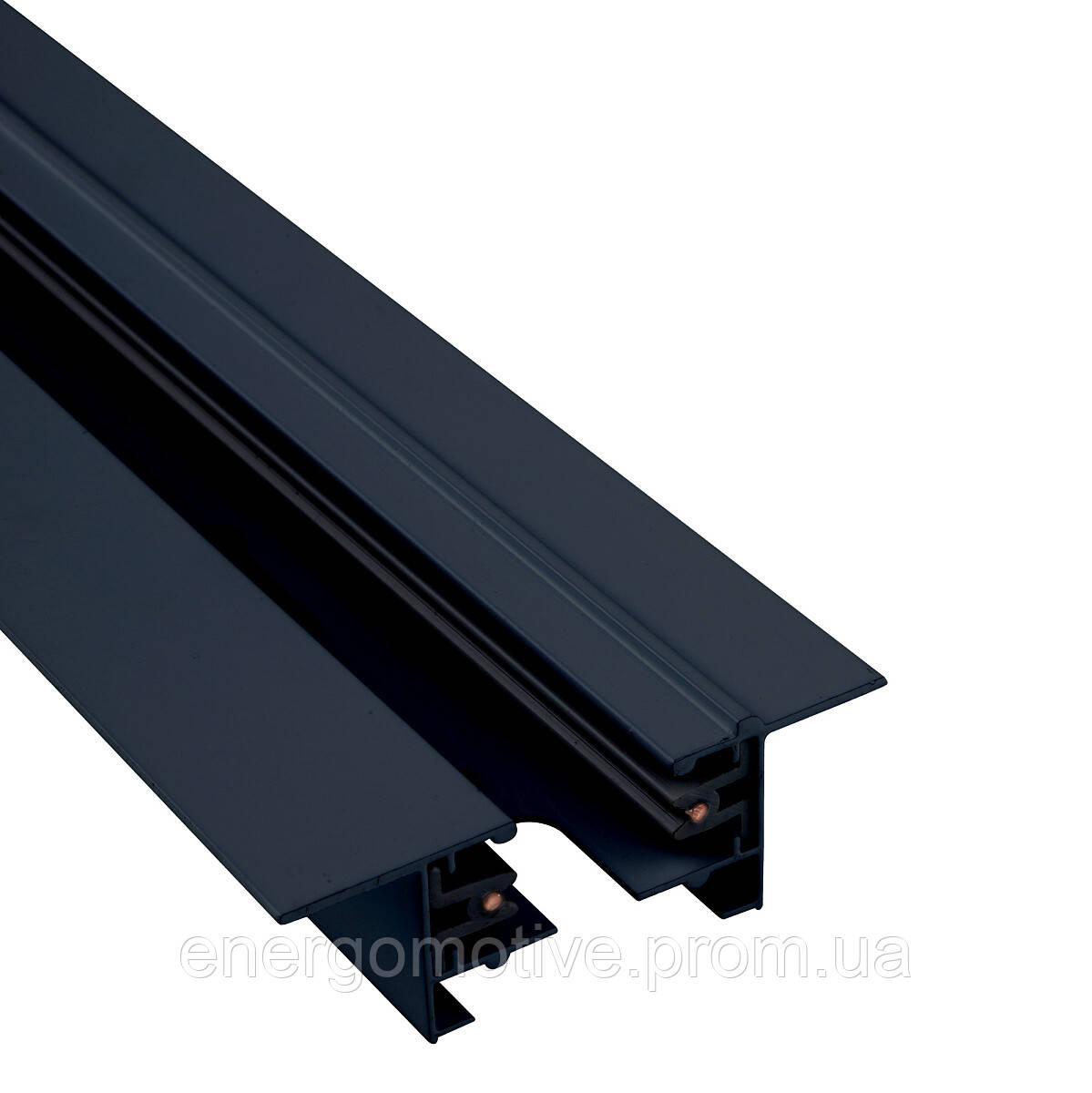 PROFILE RECESSED TRACK BLACK 2 METERS