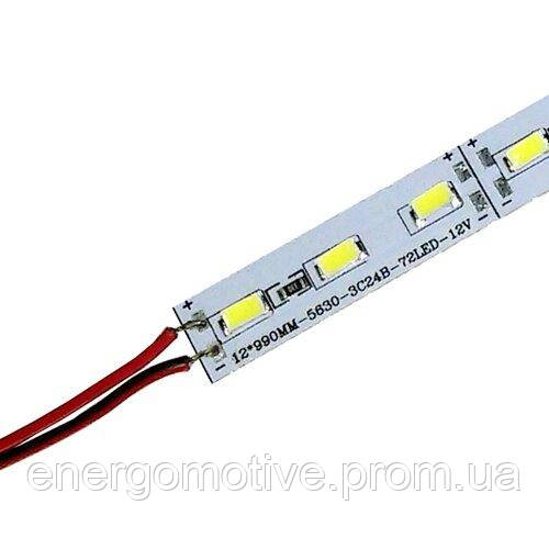 Світлодіодна лінійка BRT 5630-72 led R 24 W, 12 В, IP20 червоний зі скотчем