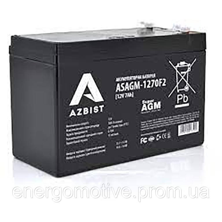 Акумулятор Azbist AGM ASAGM-1270F2, 7ah