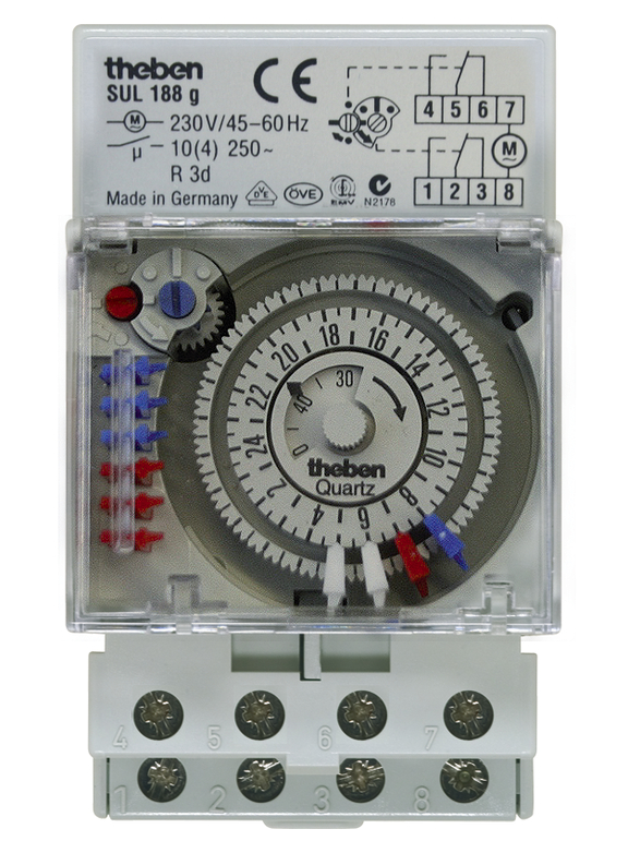Реле времени SUL 188 g суточное /кварцевое theben
