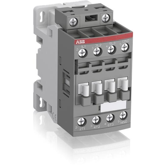 Контактор ABB AF12-30-10-13 12А 5.5кВт(АС3 400В) 3Р доп. конт. 1н.о.  100..250 В AC/DC