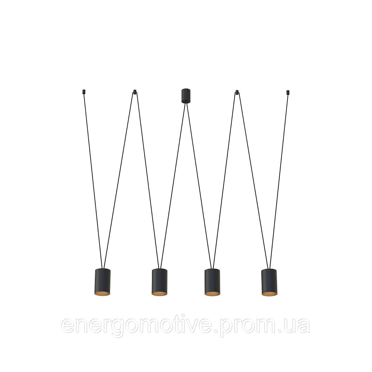 7814 Світильник підвіс Nowodvorski MORE TONE IV BLACK/GOLD PL