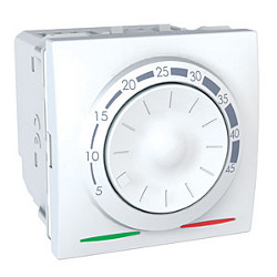 Регулятор для теплої підлоги з виносним датчиком (+5...+30С 10А) Білий, Unica