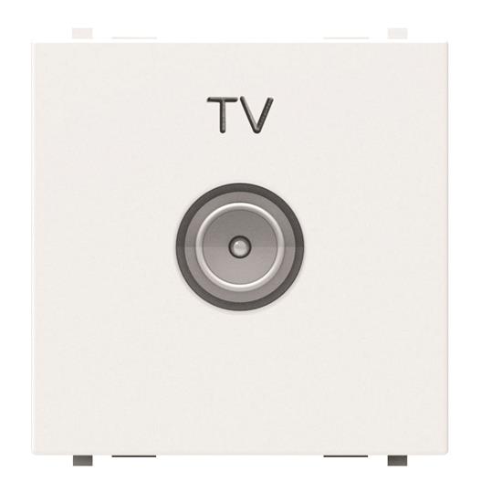 Розетка TV проста 2-мод. білий Zenit