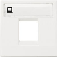 N2218.1 BL Накладка комунікаційної одинарної розетки 2-мод. білий Zenit