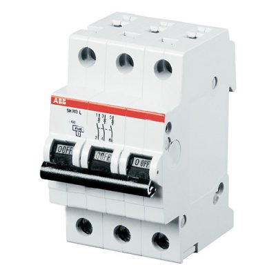 Автоматический выключатель 40А|SH203-B40|3-полюса (трехфазный)|характеристика B|6 kA|ABB, Германия